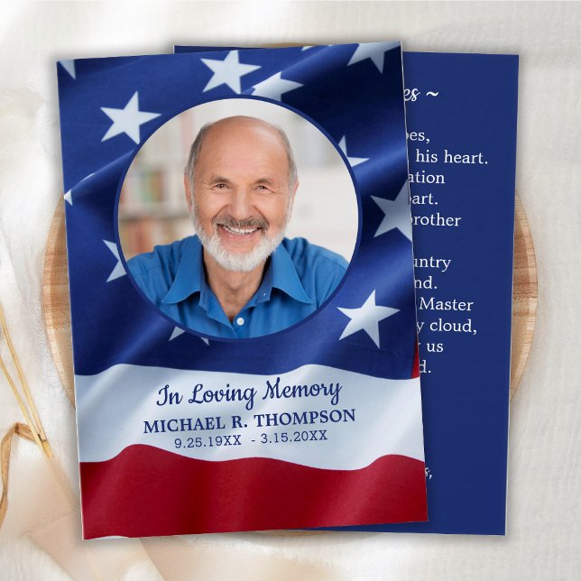 Stjärnor och Rand Dikt för militäranteckningskorte Visitkort (Skapare uppladdad)