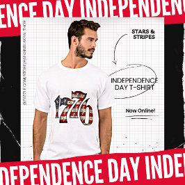 Stjärnor och ränder 1776 Självständighetsdag T-Shi T Shirt