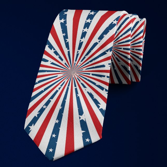 Stjärnor Och Ränder Amerikansk Flagga Mönster Slips (Skapare uppladdad)