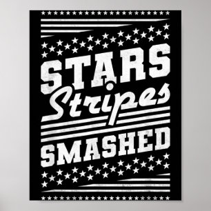 Stjärnor och ränder krossade självständighetsdagen poster