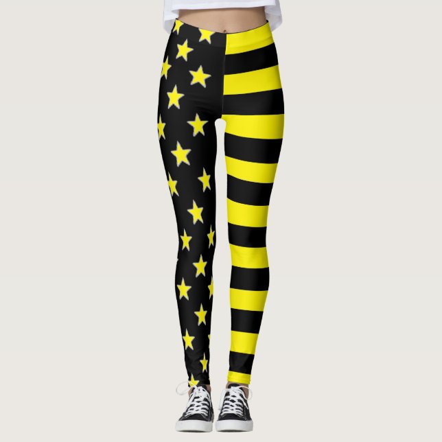 Stjärnor Och Ränder Leggings (Framsida)