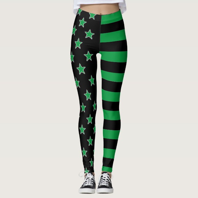 Stjärnor Och Ränder Leggings (Framsida)