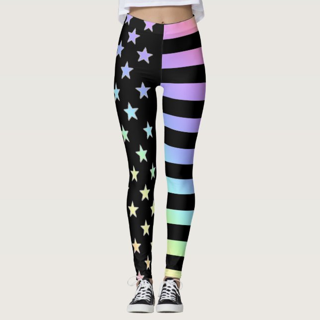 Stjärnor Och Ränder Leggings (Framsida)