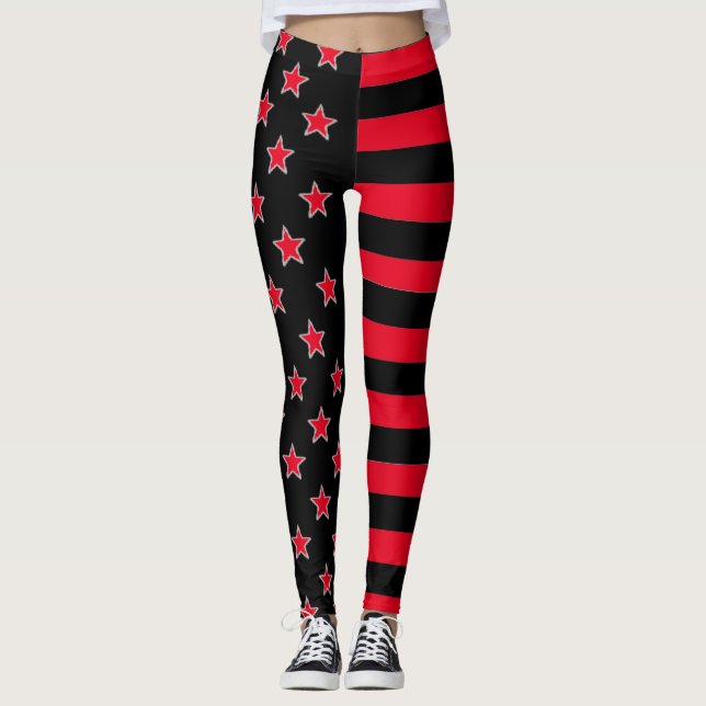 Stjärnor Och Ränder Leggings (Framsida)