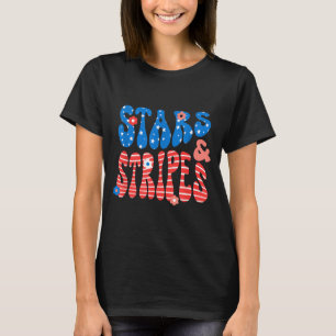 Stjärnor och ränder självständighetsdag patriotisk t shirt