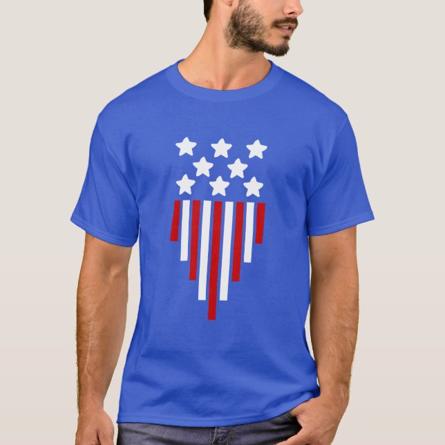 Stjärnor och ränder t-shirt (Framsida)