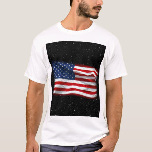 Stjärnor och ränder USA Patriotisk amerikansk flag T Shirt