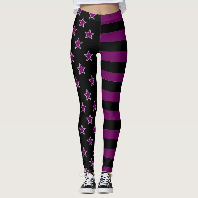 Stjärnor Och Randiga Leggings (Framsida)