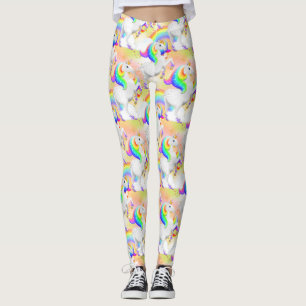 Stjärnor och regnbåge Enhörningsprinsessa av skoge Leggings