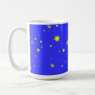 Stjärnor och Snöflingor Snowstorm vid Royalet Bl Kaffemugg