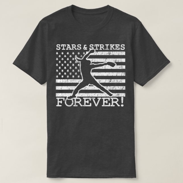 Stjärnor och Strejkor för fastklämning T Shirt (Design framsida)