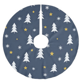 Stjärnor och Träd-jul Julgransmatta Borstad Polyester