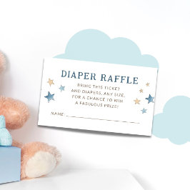 Stjärnor över Måne Diaper Raffle Tilläggskort