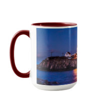 Stjärnor över Nubble Lighthouse i Maine