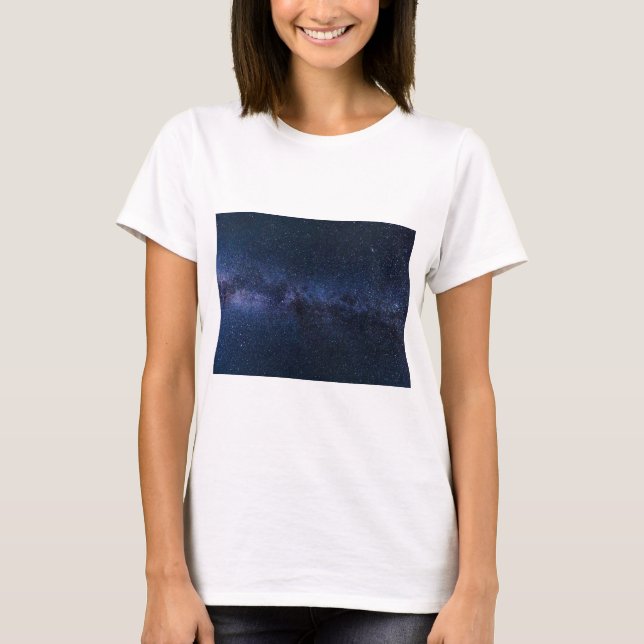 Stjärnor på Milky Way T Shirt (Framsida)