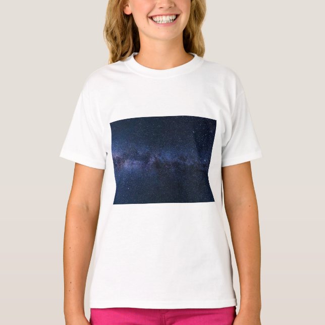 Stjärnor på Milky Way T Shirt (Framsida)