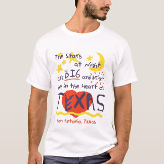Stjärnor på natten, stort och ljust, Texas Tee Shirt