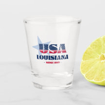 Stjärnor, Rand och Louisiana 1812 Shot glass