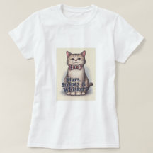 Stjärnor, Rand och whisky - Patriotic Cat T-Shirt