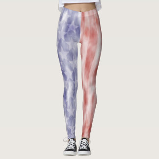 Stjärnor & randamerikanska flaggandamasker leggings