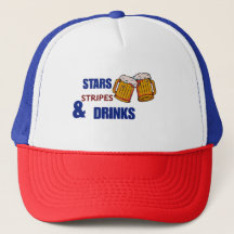 Stjärnor Ränder & Drinkar Roligt Patriotiskt 4:e J
