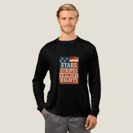 Stjärnor, ränder & kvinnors rättigheter slitna fla t shirt