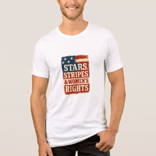 Stjärnor, ränder och kvinnors rättigheter -distres t shirt