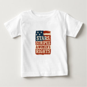 Stjärnor, ränder och kvinnors rättigheter -distres t shirt