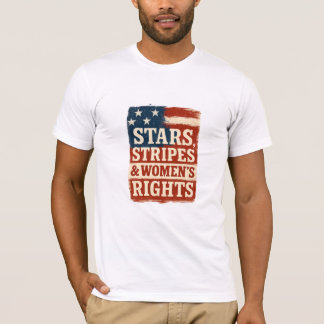 Stjärnor, ränder och kvinnors rättigheter -distres t shirt