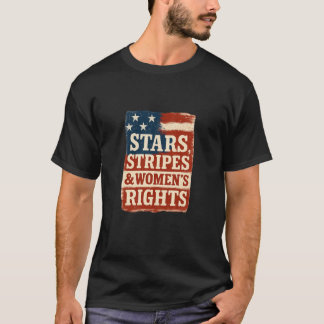 Stjärnor, ränder och kvinnors rättigheter - slitna t shirt
