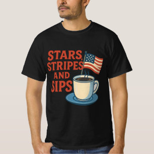 Stjärnor, Ränder, och Smakprov Retro Americana K T Shirt