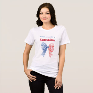 Stjärnor, ränder och solsken Patriotisk fjärde jul T Shirt