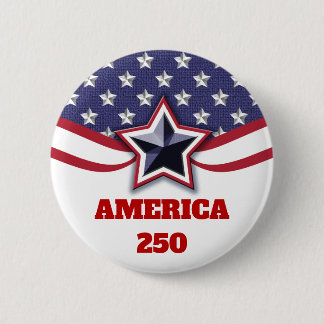 Stjärnor Ränder Patriotiska Amerika 250 Design Knapp