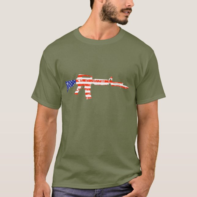 Stjärnor & randRifkle skjorta Tee (Framsida)