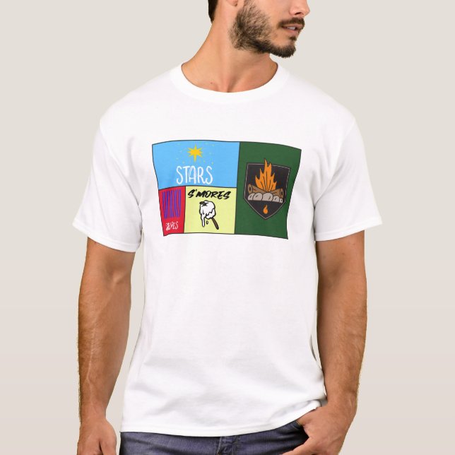 stjärnor rand's mores American camping T Shirt (Framsida)