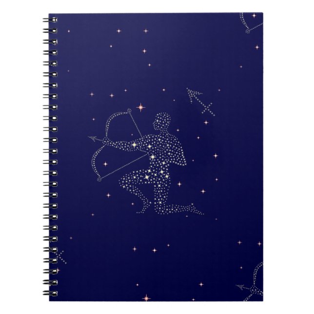 stjärnor sagittarius anteckningsbok med spiral (Framsidan)