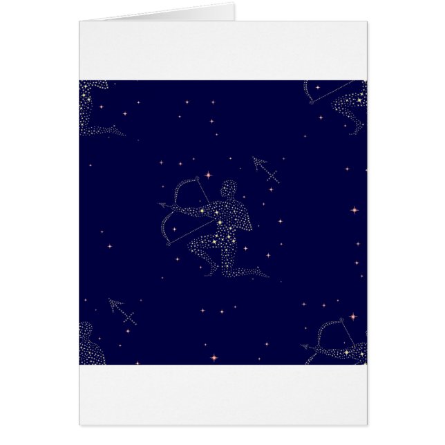stjärnor sagittarius hälsningskort (Framsidan)