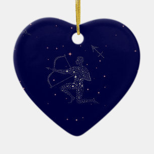 stjärnor sagittarius julgransprydnad keramik