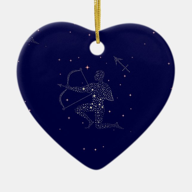 stjärnor sagittarius julgransprydnad keramik (Framsidan)