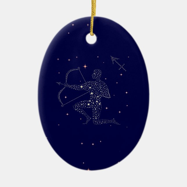 stjärnor sagittarius julgransprydnad keramik (Framsidan)