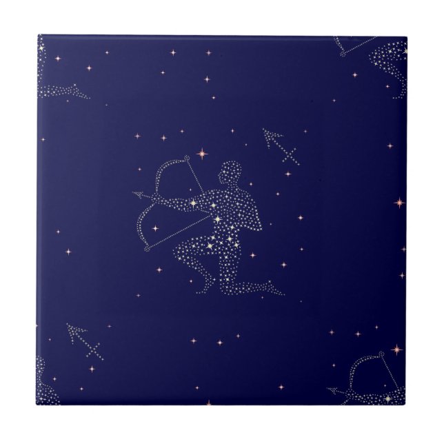 stjärnor sagittarius kakelplatta (Framsidan)