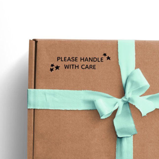 Stjärnor ska hanteras med omsorgsfullt självbetjän självfärgande stämpel (Skapare uppladdad)