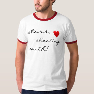 stjärnor som skjuter södra hjärtor t-shirt
