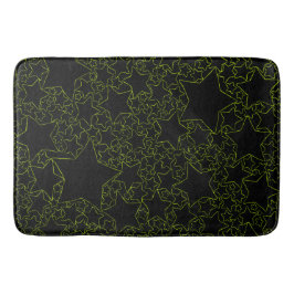 Stjärnor, stjärnor, stjärnor - limgröna badrumsmatta