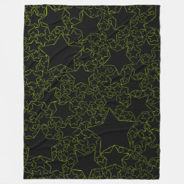 Stjärnor, stjärnor, stjärnor - limgröna fleecefilt