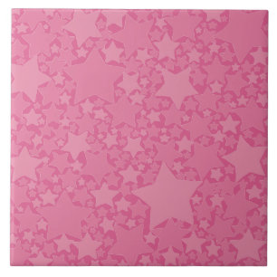 Stjärnor, stjärnor, stjärnor - Rosa Kakelplatta