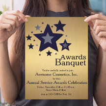 Stjärnor vid affärsevenemanget Guld Party Inbjudan