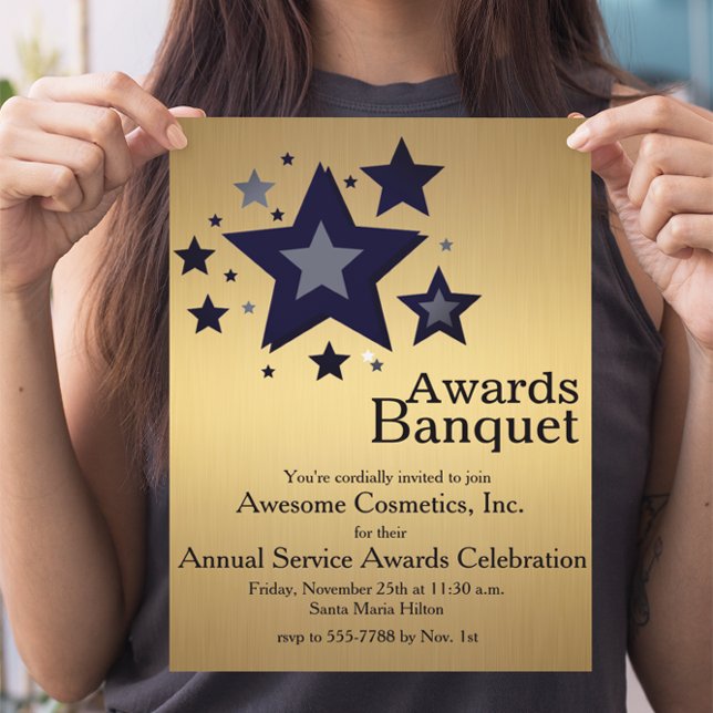 Stjärnor vid affärsevenemanget Guld Party Inbjudan (Skapare uppladdad)