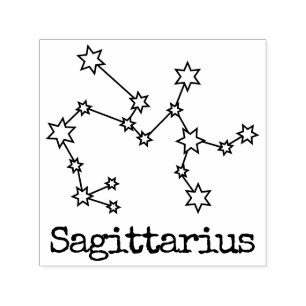 Stjärnor Zodiak Celest Horoskop Skytten Självfärgande Stämpel