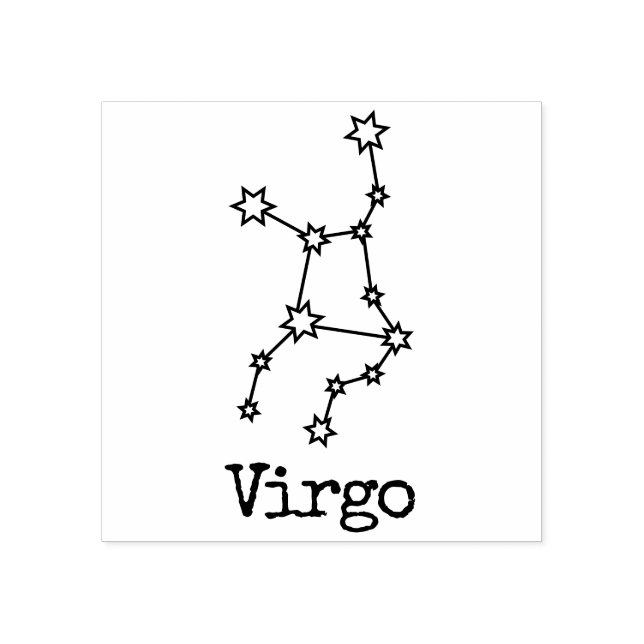 Stjärnor Zodiak Celestial Horoskop Jungfru Stämpel (Tryck)